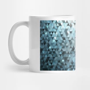 Glowing Mosaic Blue black white base pattern Mug